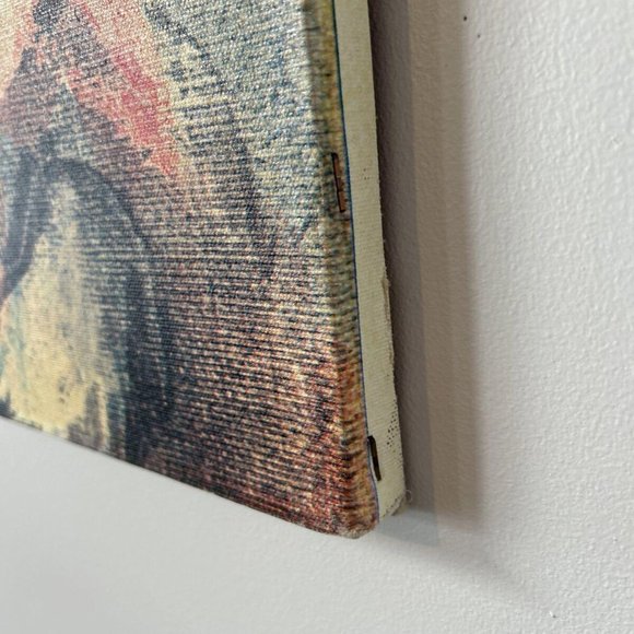 "SAD FACE CLOWN" Print on Canvas 28 x 22 Inches, MCM Mid-Century - Picture 8 of 12